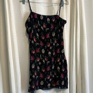 Kendall & Kylie Black Floral Mini Dress